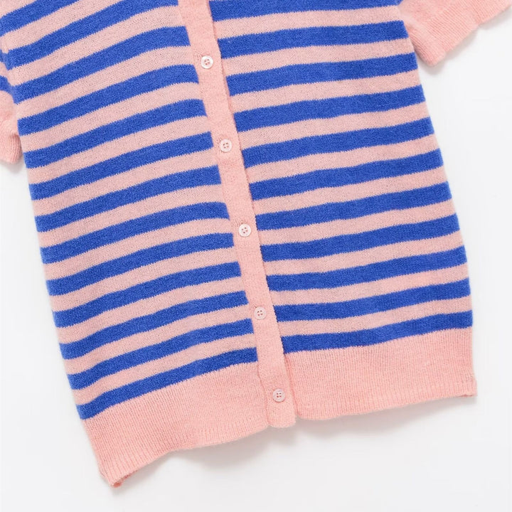 Dame Knapp-Ned Pullover Skjora