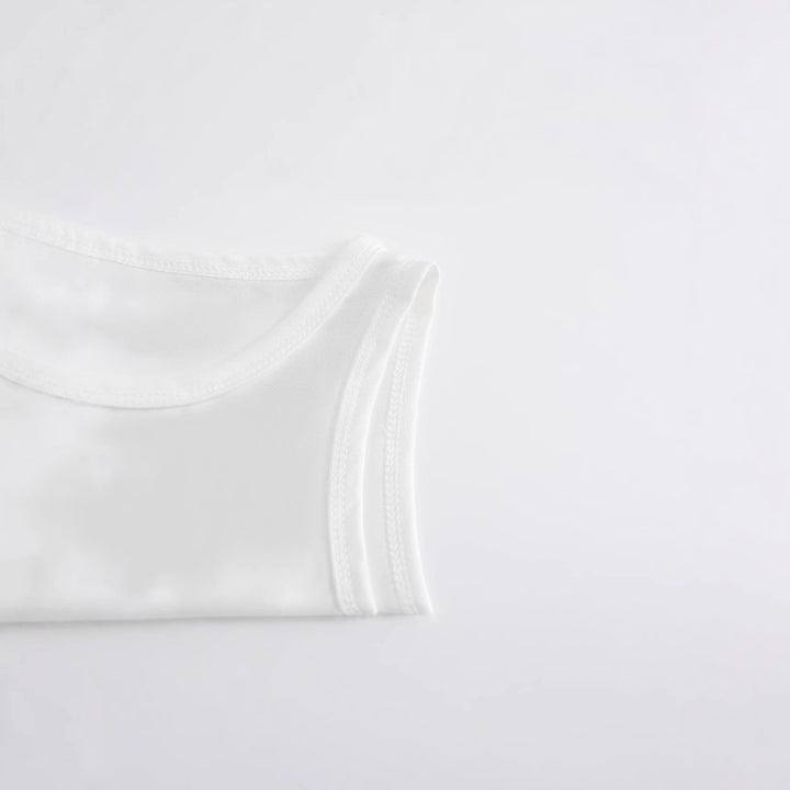 Dame Crop-Top med kreativt statementtrykk Skjora