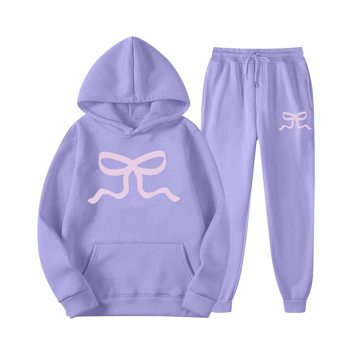 Dame avslappet hettegenser og joggebukse sett Skjora