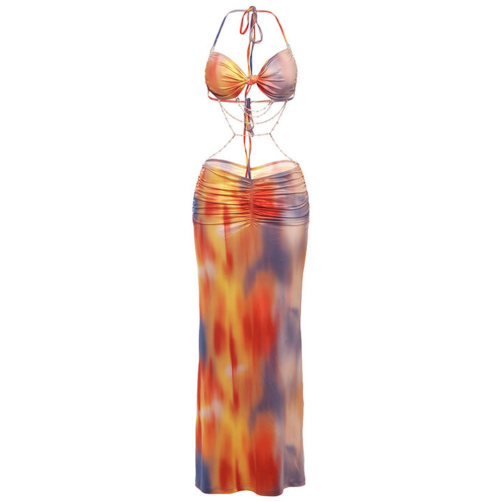 Dame bikini sett med elegant emballasjedesign og blomstertrykk Skjora