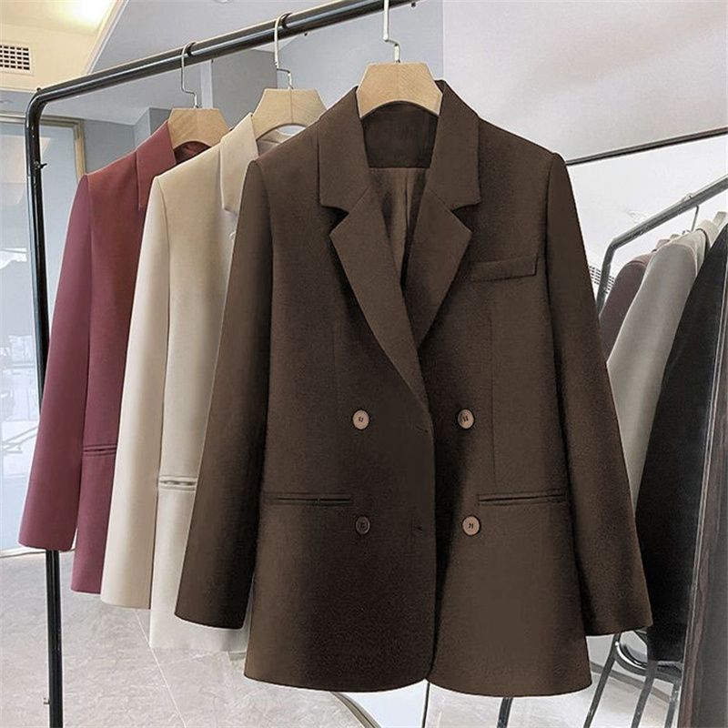 Damer Elegant Oversized Blazer Skjora