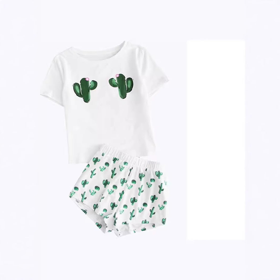Dame pysjamasett med humoristisk trykk og behagelig passform Skjora
