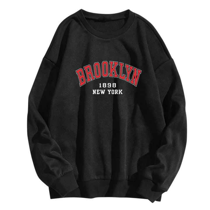 Dame avslappet oversized genser med Brooklyn-print Skjora
