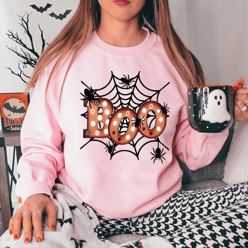 Damegenser med kreativ Halloween edderkoppnett-design Skjora