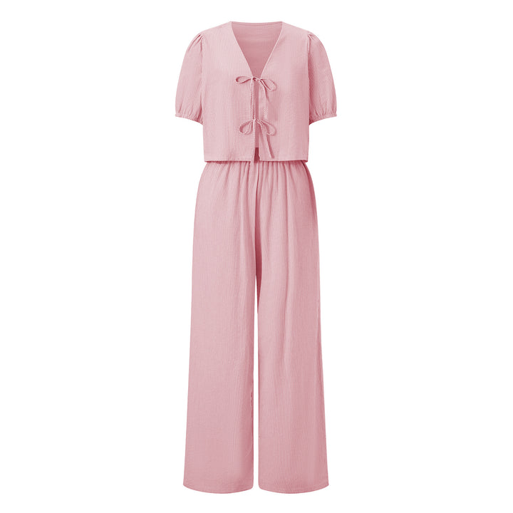 Dame luftig sommer-jumpsuit med rynkeding
