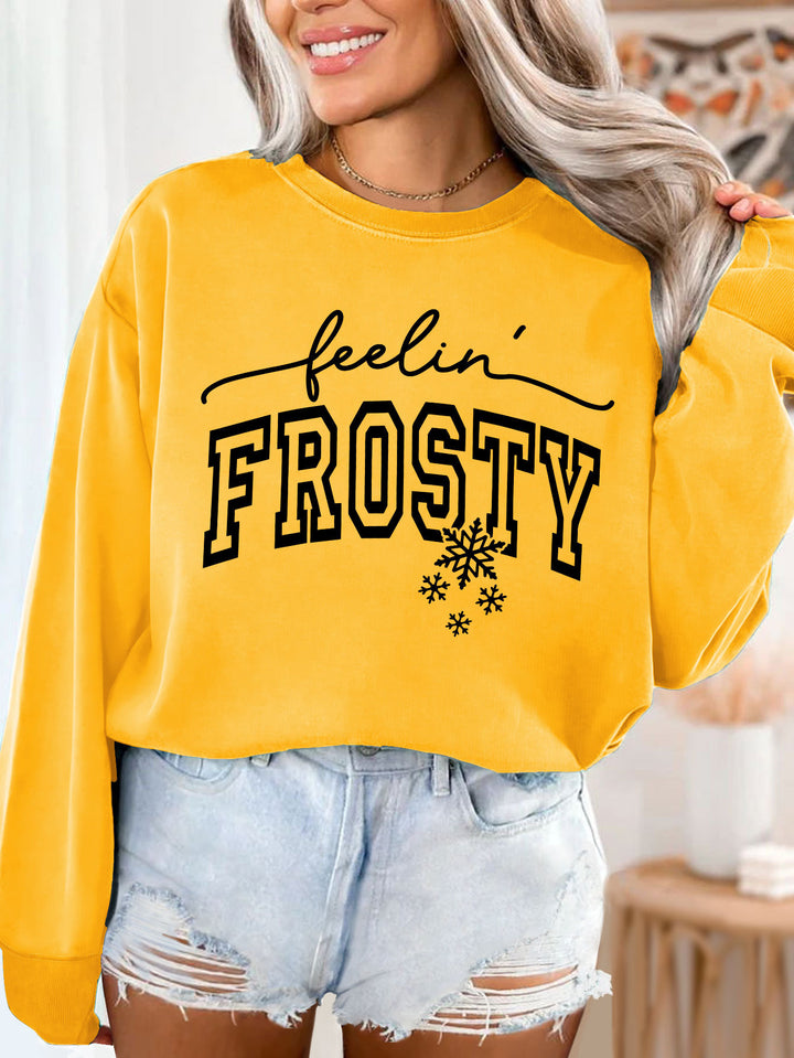 Dame sweatshirt med grafisk trykk Skjora