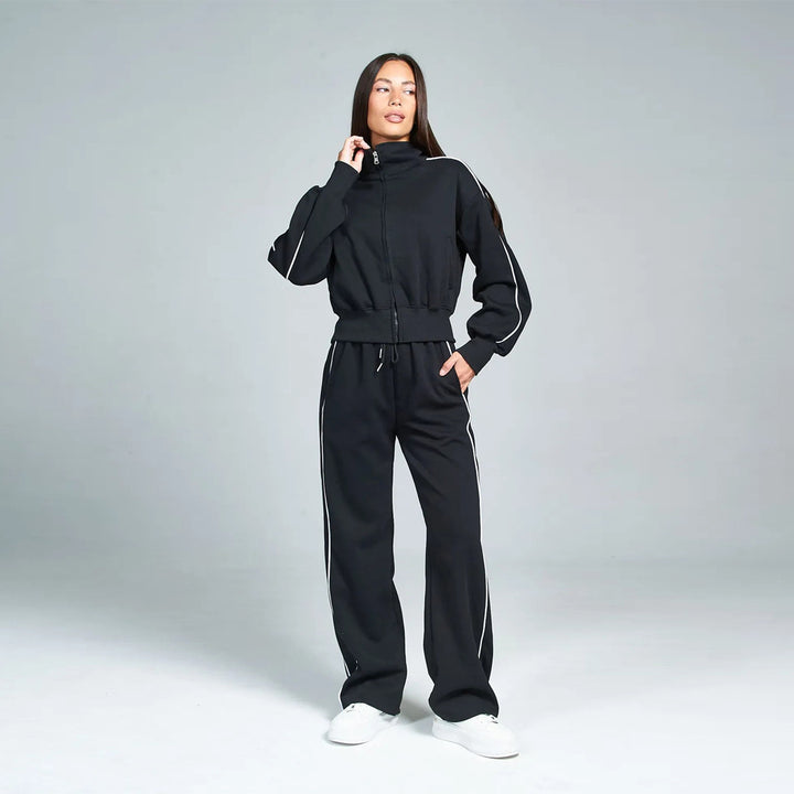 Dame sporty fritidsdress med høy krage Skjora