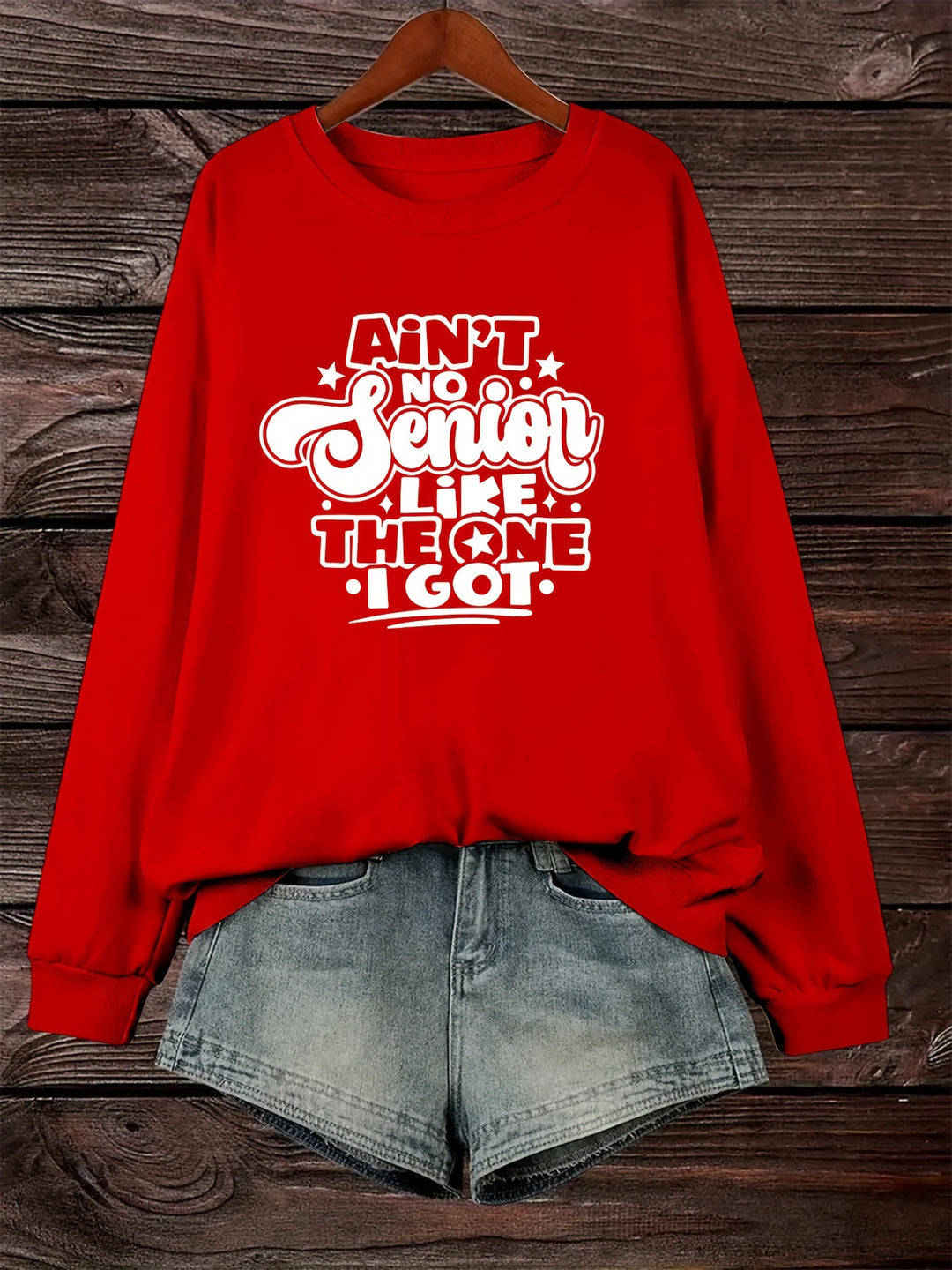 Dame sweatshirt med avslappet slogan design Skjora