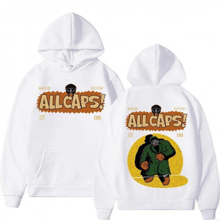 Dame hoodie med kreativt komikktrykk Skjora