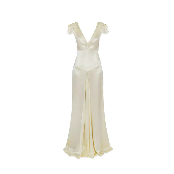 Damer Elegant og flytende Satin- jumpsuit Skjora