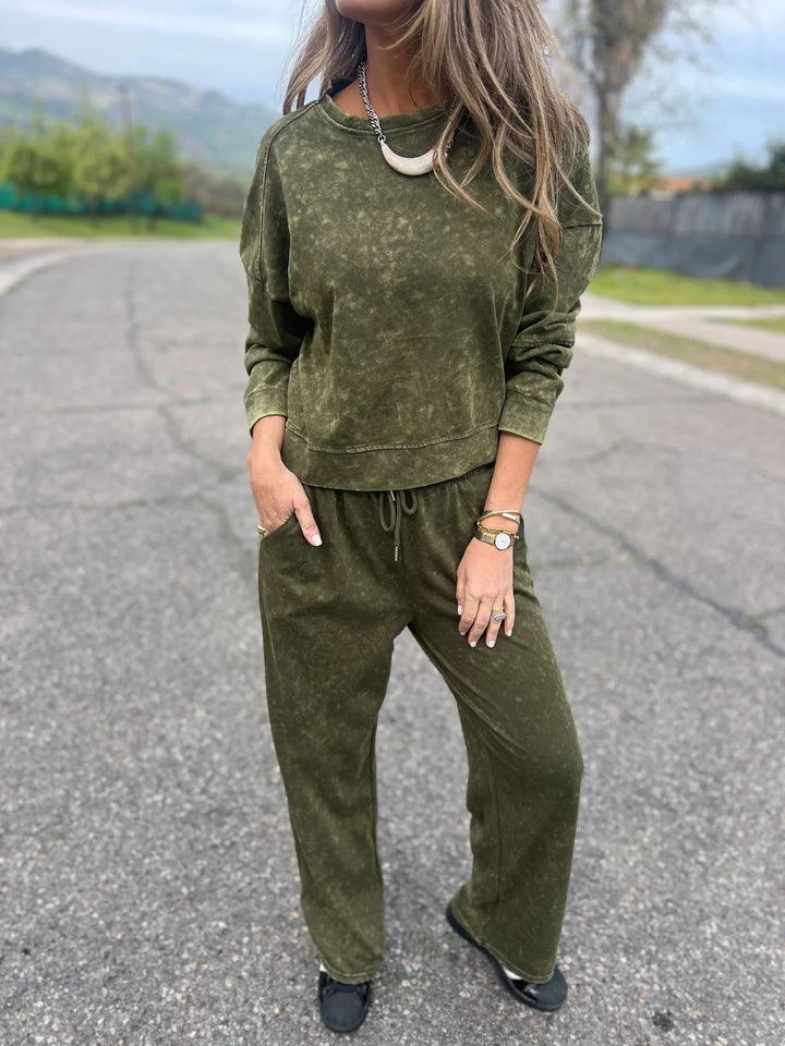 Dame casual sweatshirt og joggebukse sett Skjora