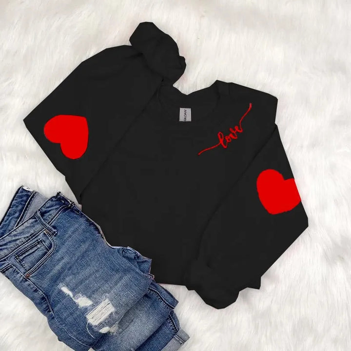 Dame sweatshirt med hjerte design og avslappet passform Skjora