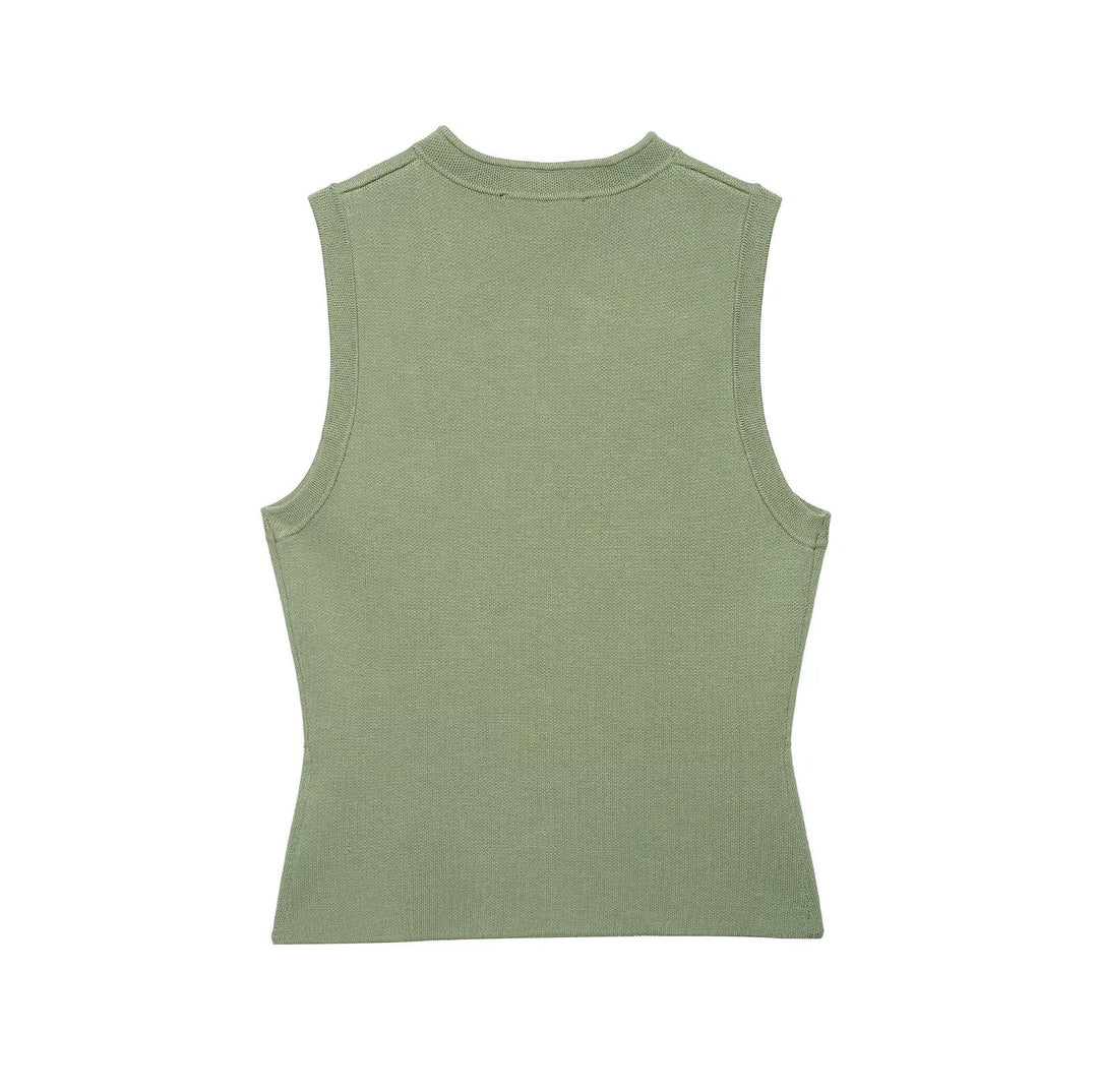 Damer raffinert utility-vest i militærstil med knappe-detaljer Skjora