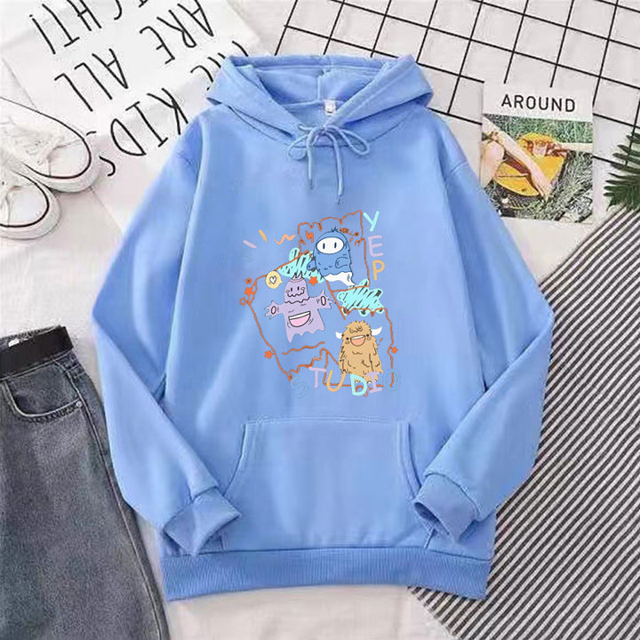 Damen Kapuzenpullover mit verspieltem Cartoon-Design Skjora