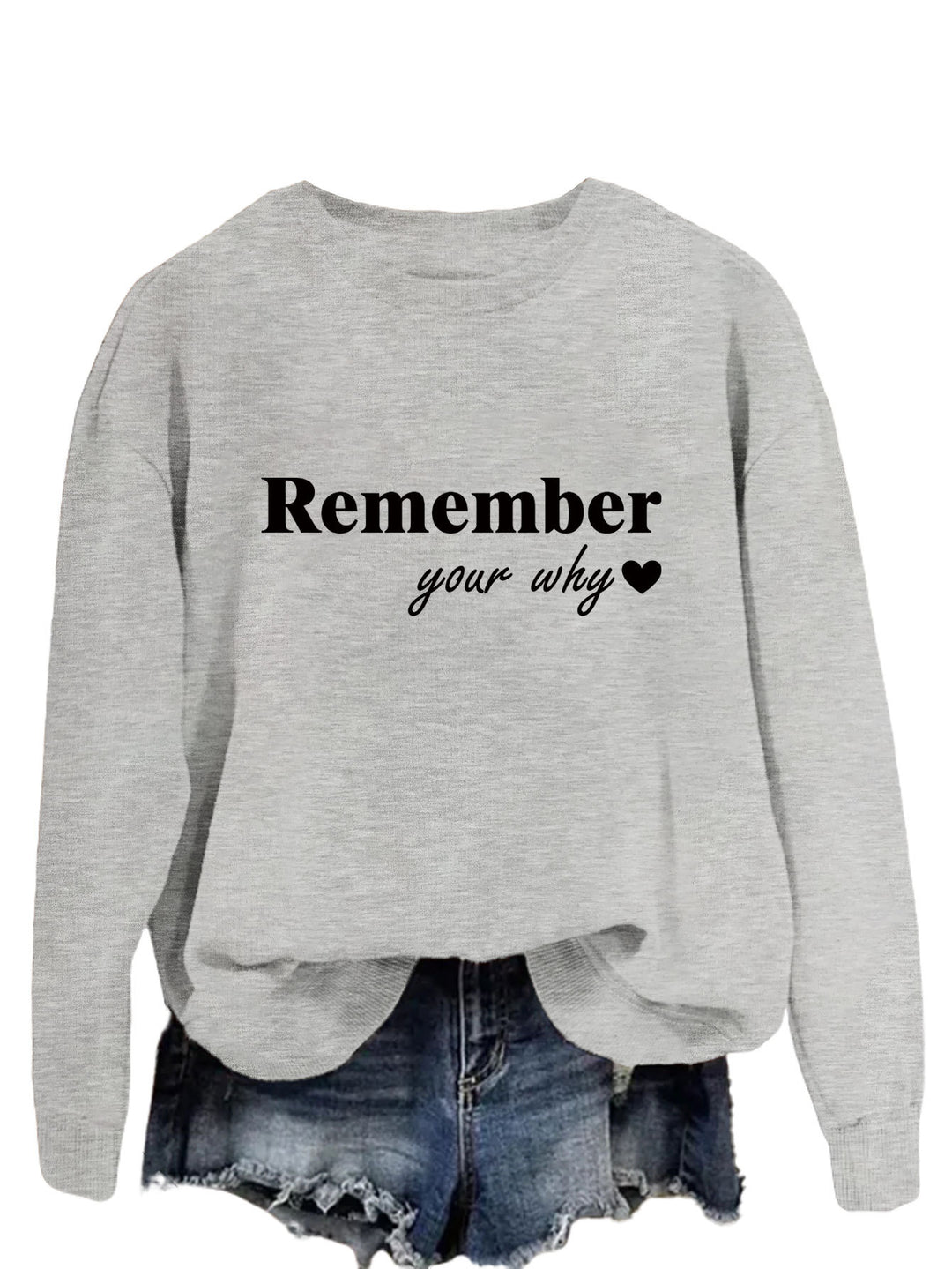 Kvinne sweatshirt med motiverende trykk og avslappet passform Skjora
