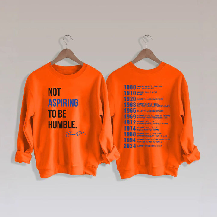 Damesweatshirt med inspirerende tekst og historisk motiv Skjora