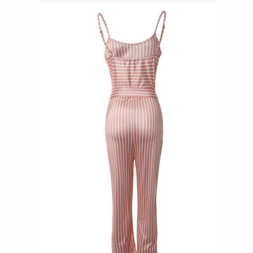 Dame Modisk Jumpsuit med innsnitt og belte Skjora