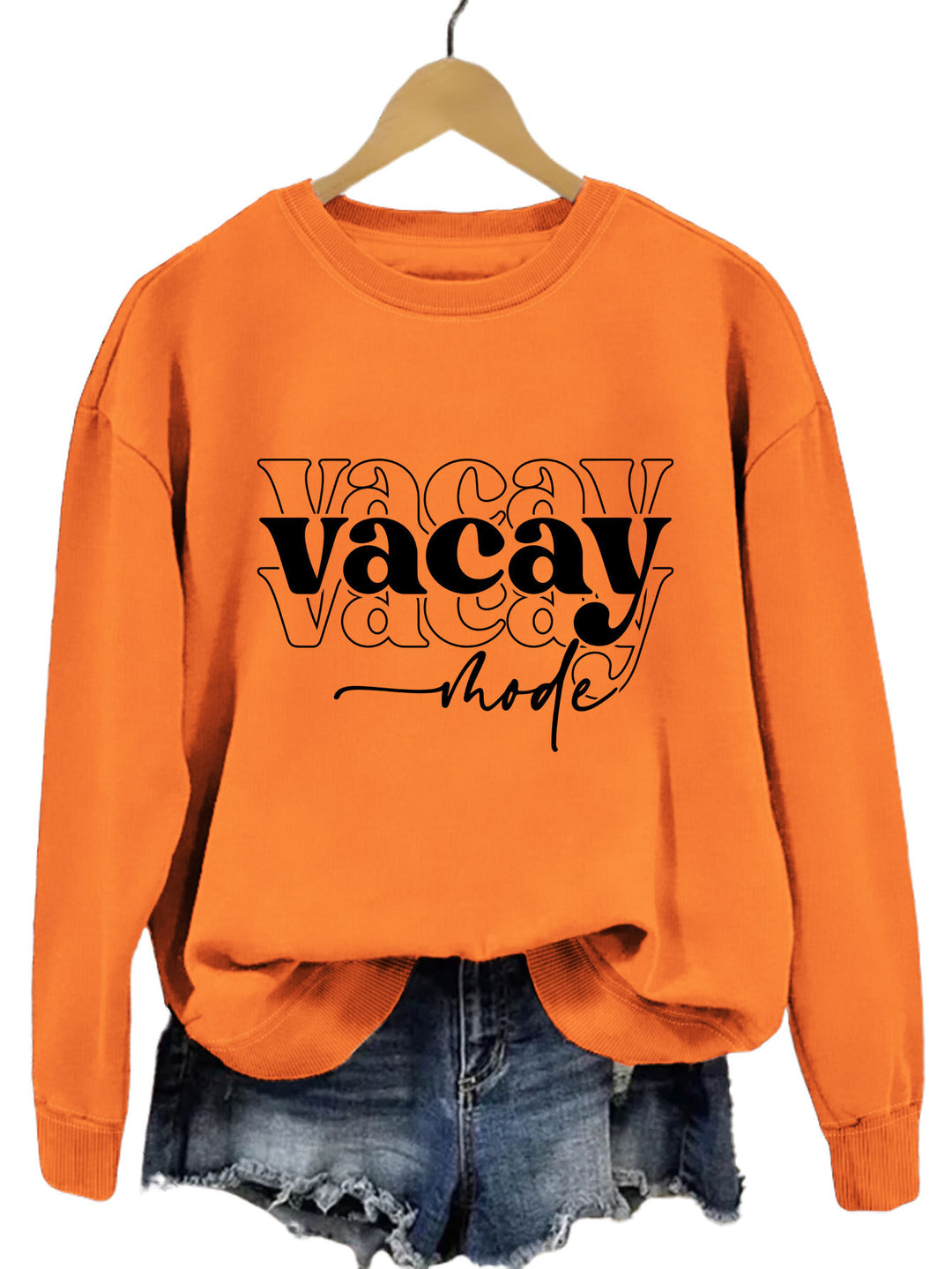 Kvinne sweatshirt med avslappet tekst og avslappet passform Skjora