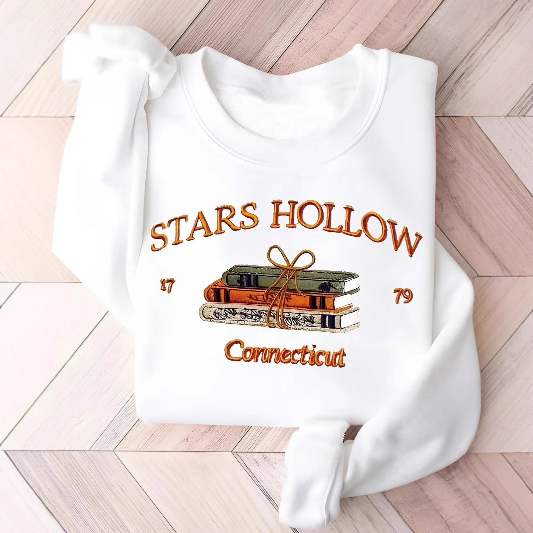 Kvinne genser med kreativ Stars Hollow motiv Skjora