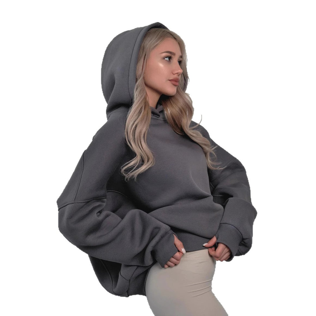 Dame oversized hettegenser med drop shoulder kutt Skjora