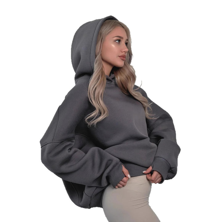 Dame oversized hettegenser med drop shoulder kutt Skjora