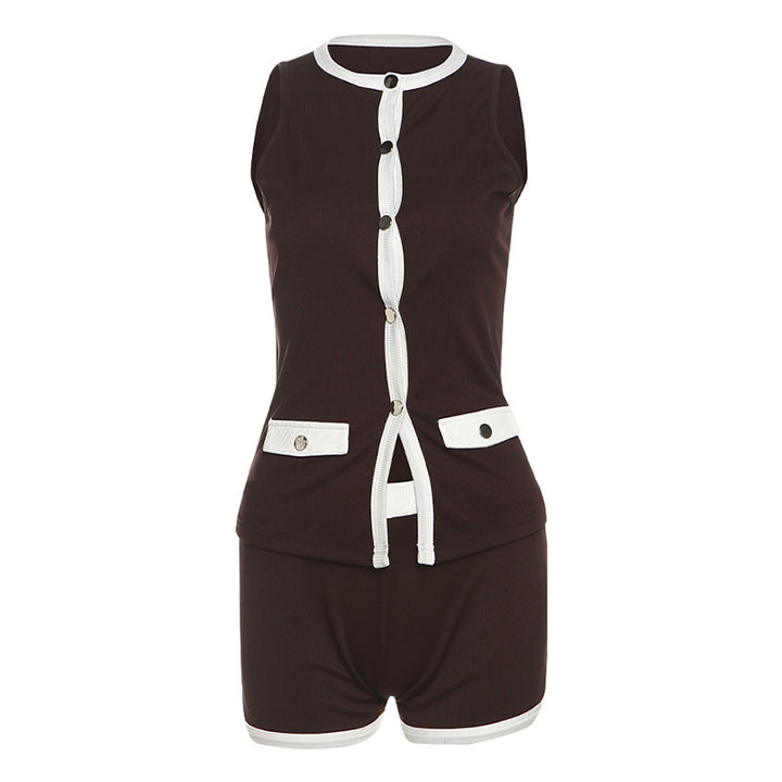Dame Sporty jumpsuit med knappehull og lommer Skjora