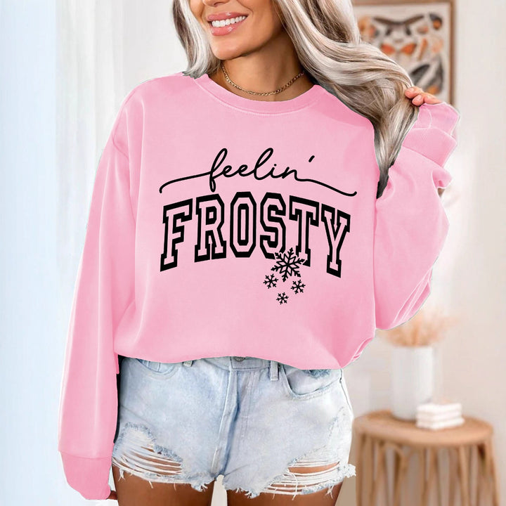 Dame sweatshirt med grafisk trykk Skjora