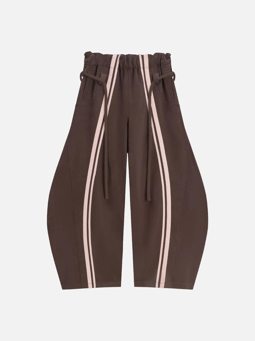 Kvinnelige sporty høyt midje bukser med sidestriper Skjora