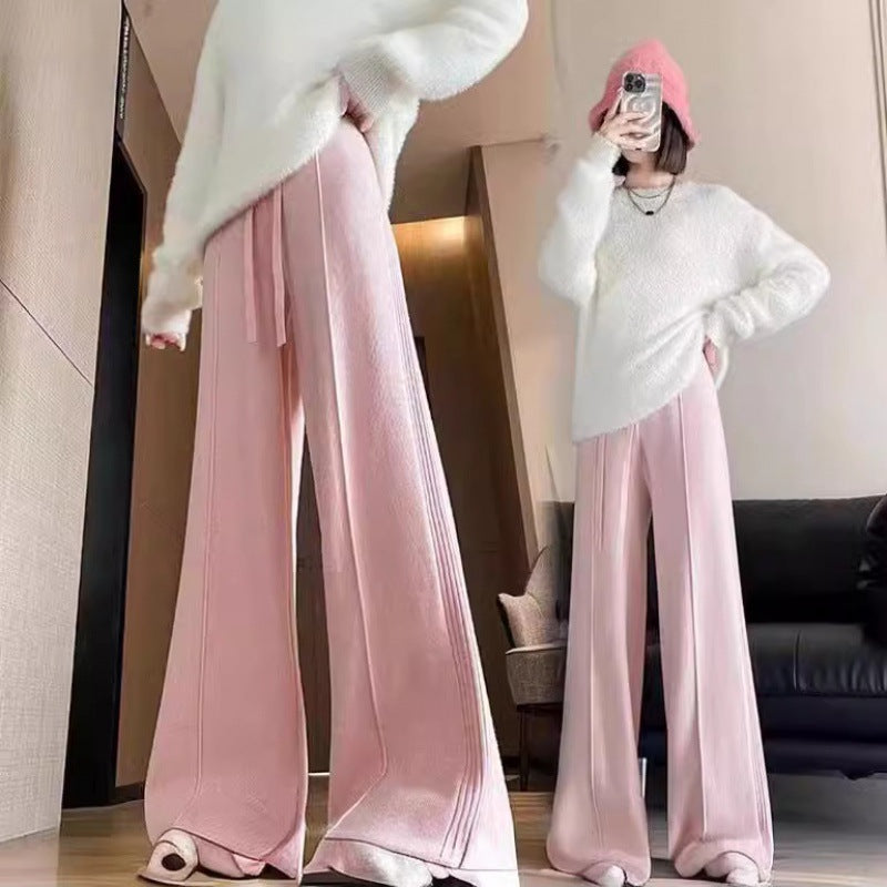 Dame oversized strikkegenser med bred stripet mønster og avslappet passform Skjora