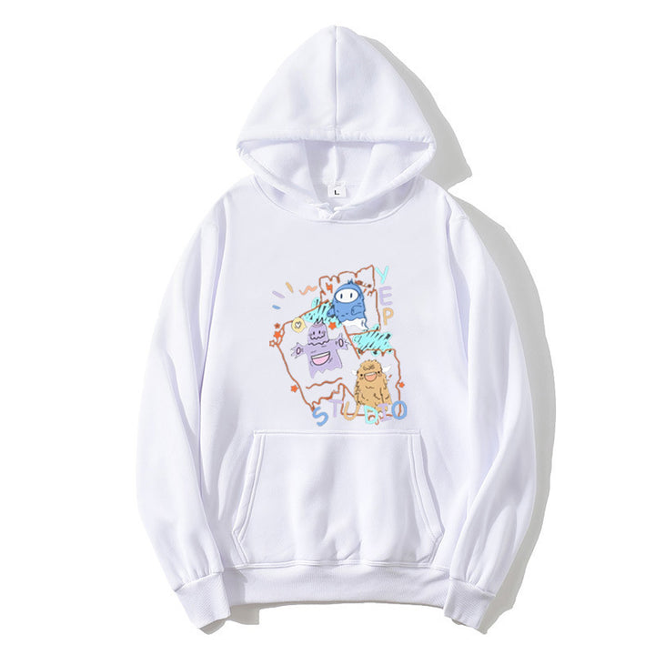 Damen Kapuzenpullover mit verspieltem Cartoon-Design Skjora