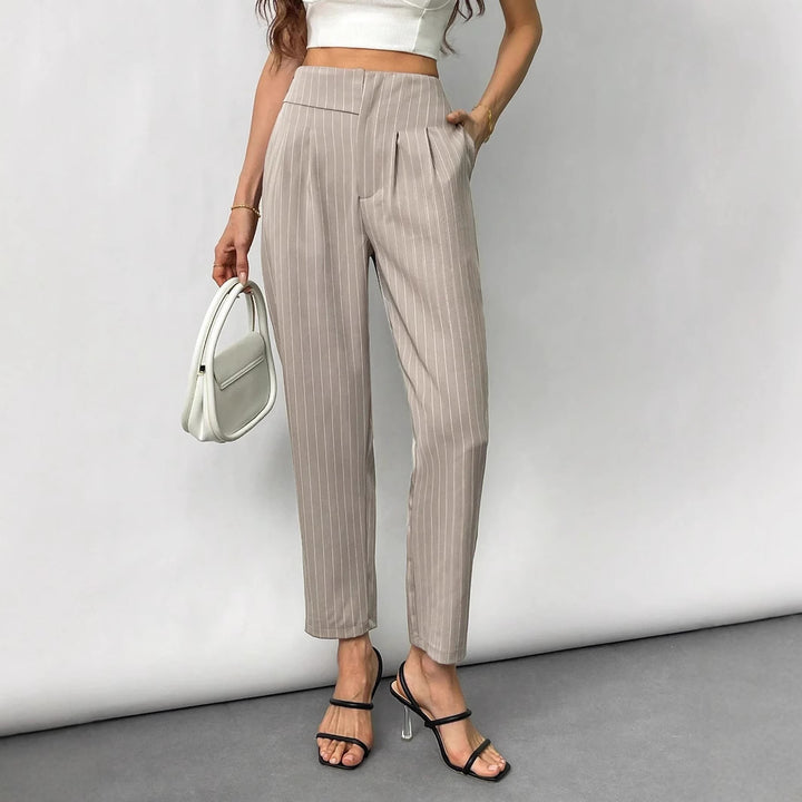 Damer elegante og stilige dressbukser med striper Skjora