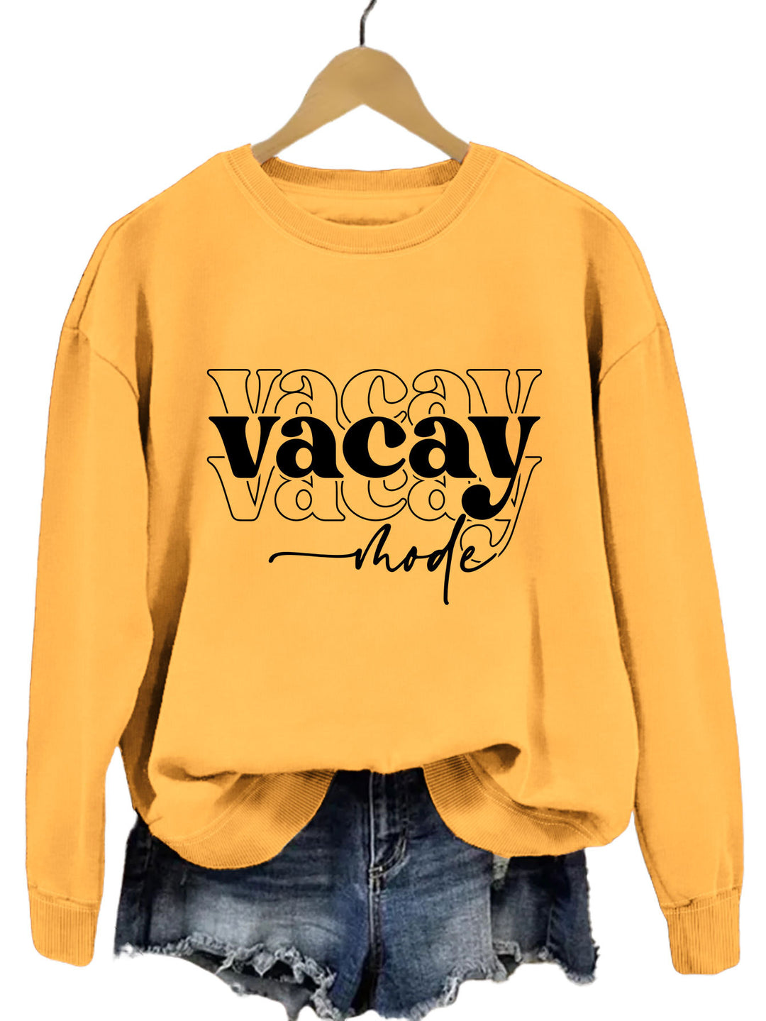 Kvinne sweatshirt med avslappet tekst og avslappet passform Skjora