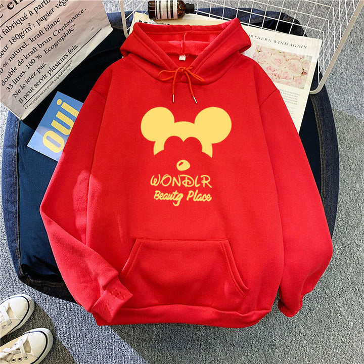 Damen Kapuzenpullover mit verspieltem Tiermotiv Skjora