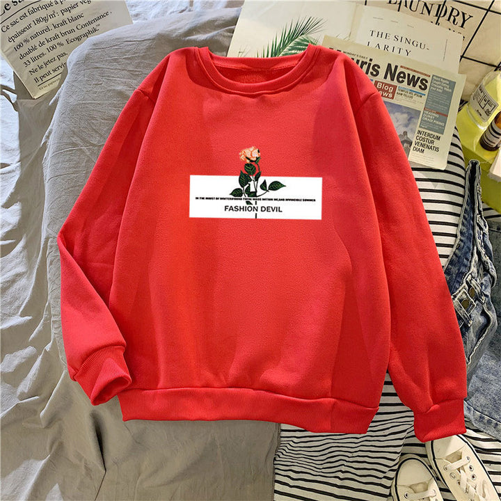 Dame Sweatshirt med blomsterdesign Skjora