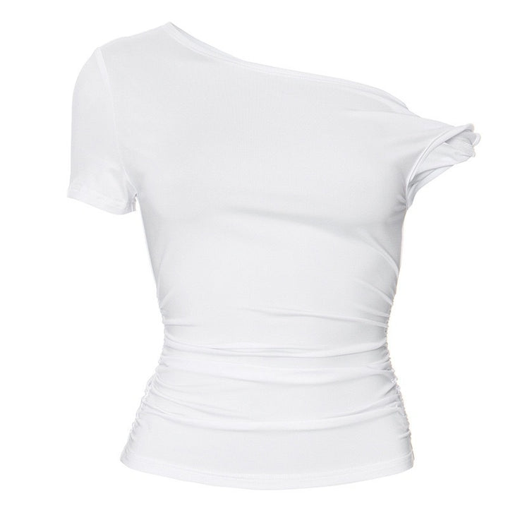 Dame Off-Shoulder Crop-Top med sidelukking Skjora