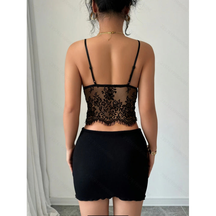 Dame Spiss-Crop-Top Skjora