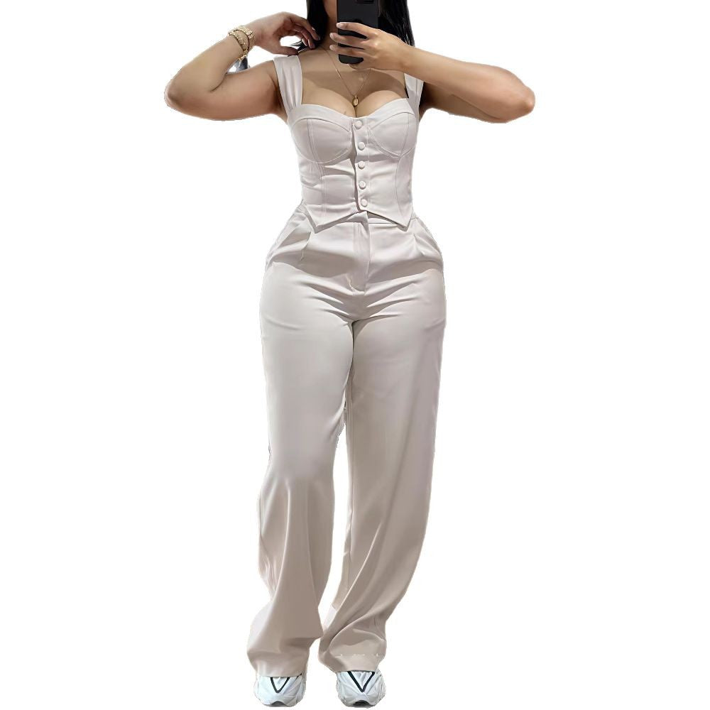 Dame Elegant og figurnær Jumpsuit Skjora