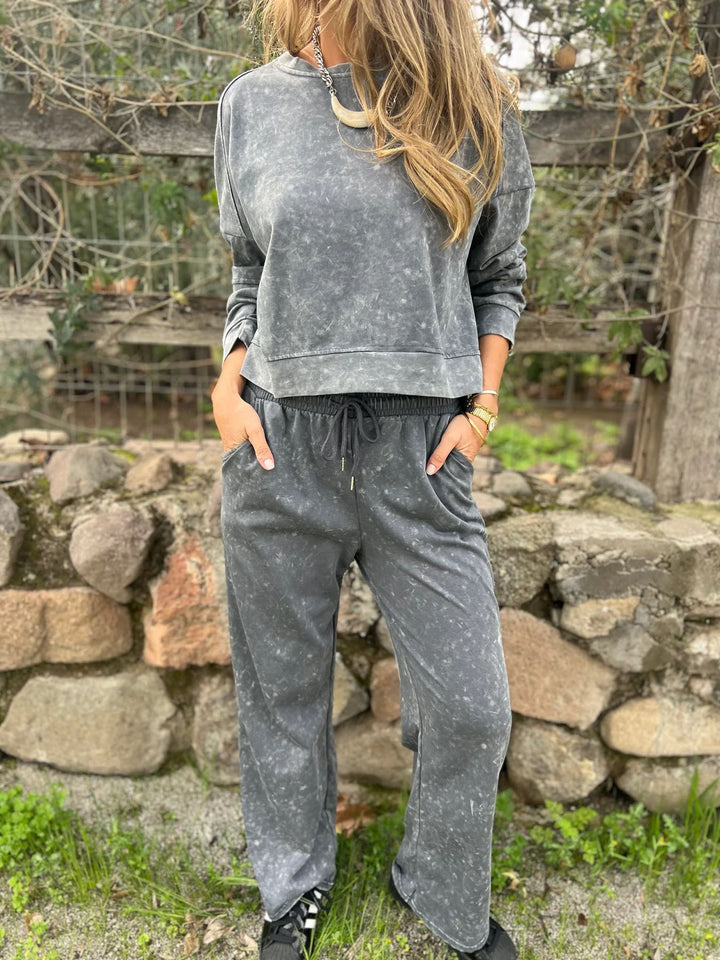 Dame casual sweatshirt og joggebukse sett Skjora