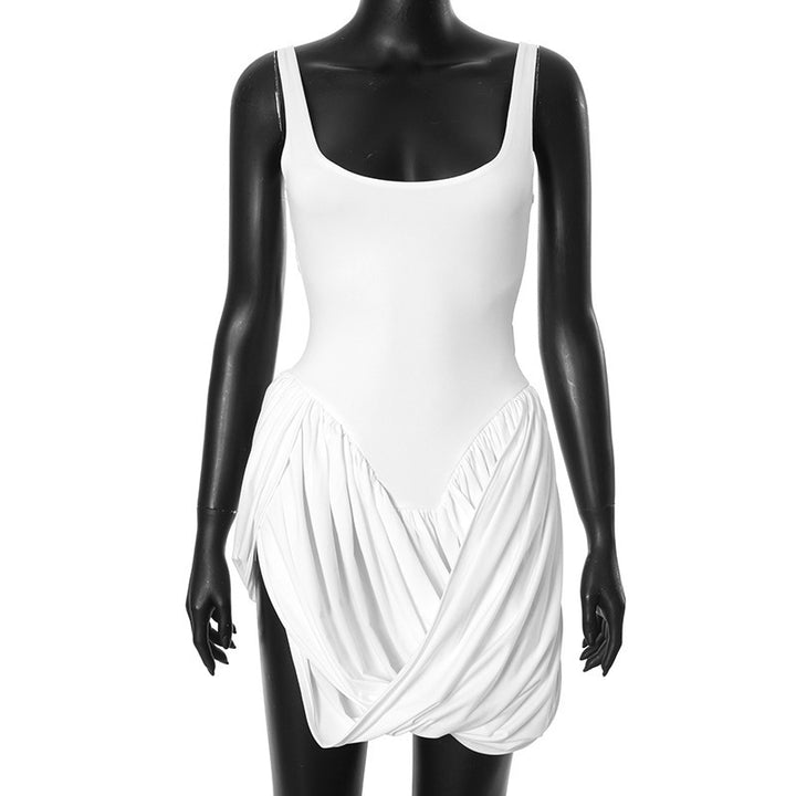 Dame elegant badedrakt med moderne draperingsdesign Skjora