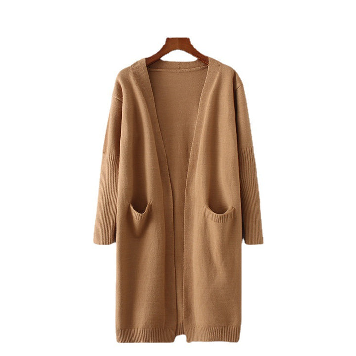 Kvinnes chunky strikket cardigan med praktiske lommer og avslappet snitt Skjora