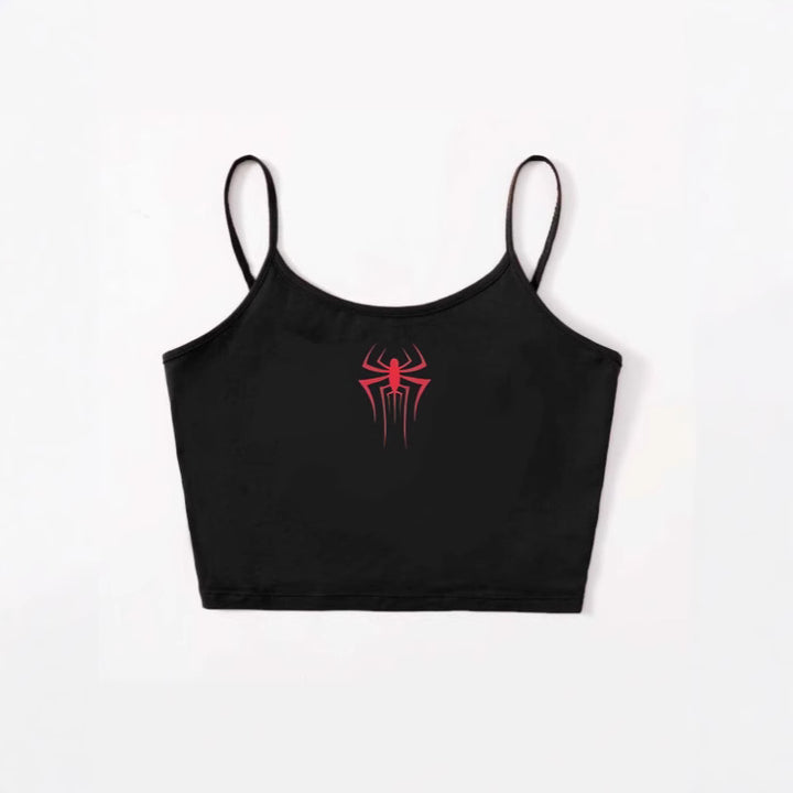 Dame Crop-Topp med kreativt hjerte-design Skjora