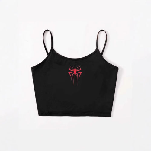 Dame Crop-Topp med kreativt hjerte-design Skjora