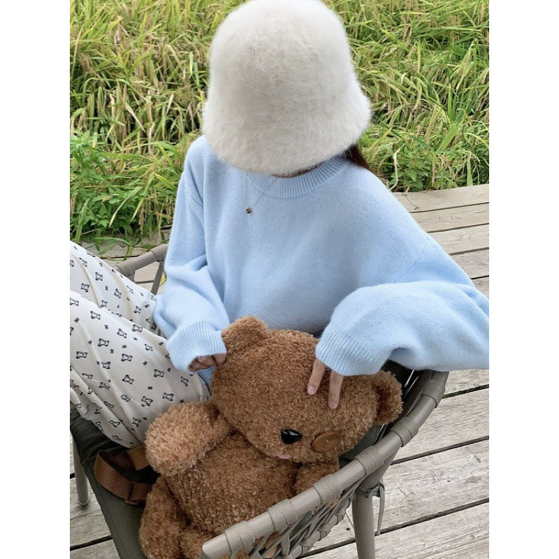 Kvinnes Komfortabel Strikket Genser med Oversized Snitt Skjora
