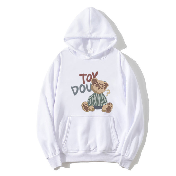 Damen Kapuzenpullover mit verspieltem Bärenmotiv Skjora
