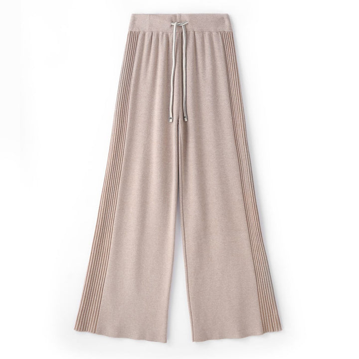 Kvinners plisserte casual bukser med elastisk midje og sidelommer Skjora