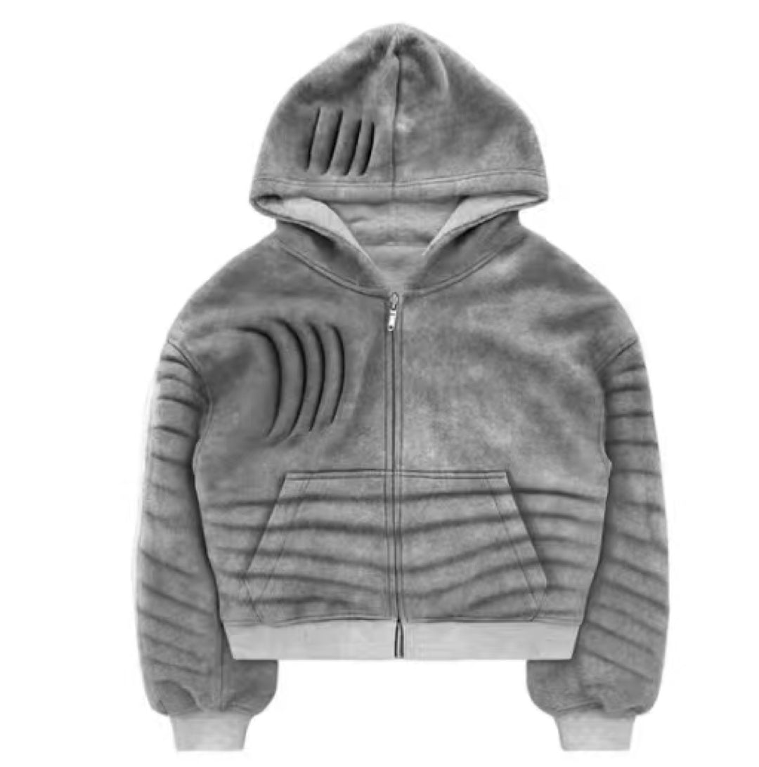 Dame hoodie jakke med trendy gradient og praktisk glidelås Skjora