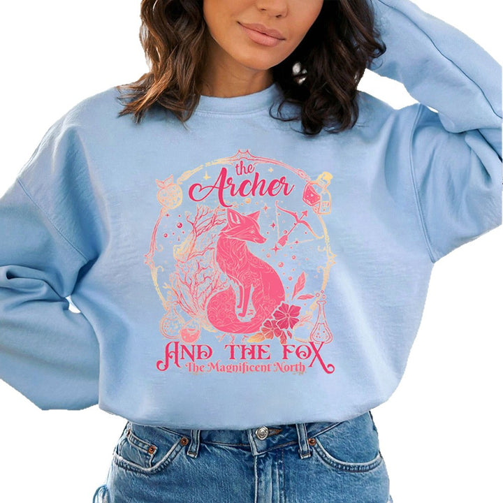 Dame sweatshirt med kreativt dyremotiv og inspirerende trykk Skjora