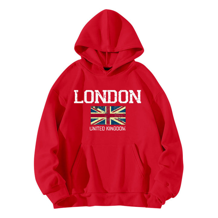 Damehoodie for kvinner i urban London stil med kengurulomme og komfortabel passform Skjora