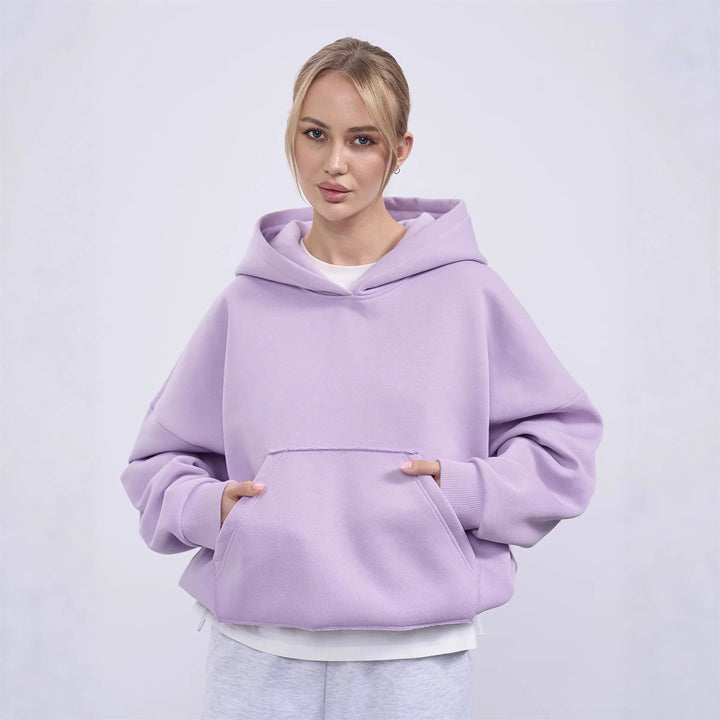 Dame oversized hettegenser med sidelommer og avslappet passform Skjora
