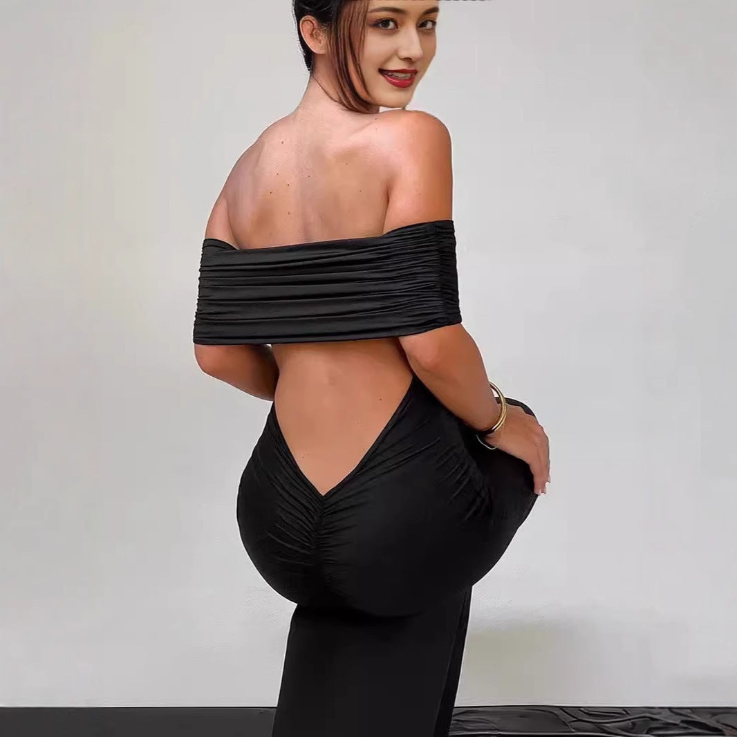 Damer Elegant omslagskjole med off-shoulder-utringning og figurnær passform Skjora
